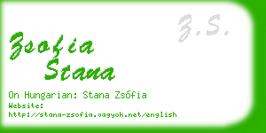 zsofia stana business card